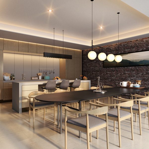 Press Block Amenity Space Rendering